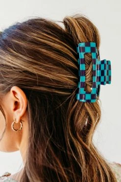 Pink Desert THE NO DOUBT CHECKERED HAIR CLIP