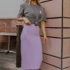 Hyfve THE PENELOPE KNIT DRESS IN PURPLE DRESSES
