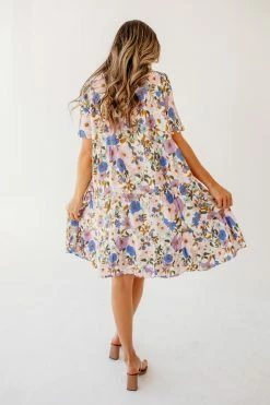 POLAGRAM NEW ARRIVALS THE IVA TIERED BABYDOLL DRESS IN IVORY