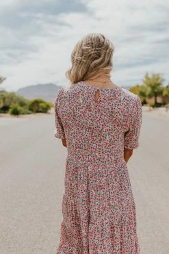 In The Beginning THE PRIMROSE MIDI DRESS IN PINK FLORAL