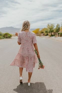 In The Beginning THE PRIMROSE MIDI DRESS IN PINK FLORAL