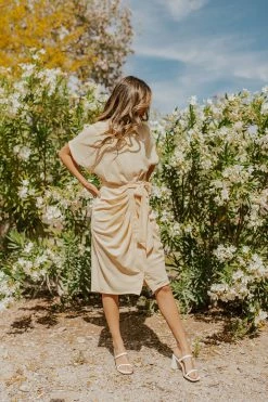 UpMost THE ANNA BUTTON DOWN DRESS IN BANANA