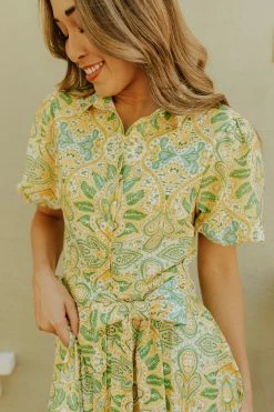 Flying Tomato THE PARADISE MIDI DRESS IN GREEN PAISLEY 7 Flying Tomato THE PARADISE MIDI DRESS IN GREEN PAISLEY