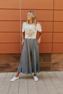 Final Touch Apparel NEW ARRIVALS THE DAYTON WIDE LEG JUMPSUIT IN DEEP TEAL