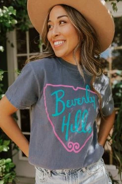 Benie Los Angeles THE BEVERLY HILLS TEE IN NAVY