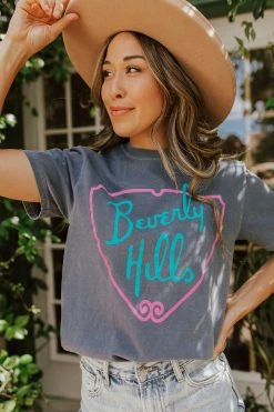 Benie Los Angeles THE BEVERLY HILLS TEE IN NAVY