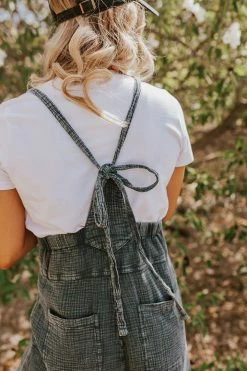 Easel TOPS THE NIXON MINERAL WASHED OVERALLS IN FADED NAVY