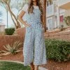 SugarLips THE PEACHY KEEN JUMPSUIT IN BLUE FLORAL