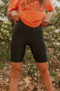 Mono B THE SELENA BIKER SHORTS IN BLACK