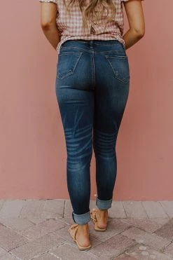 Denim Lounge BOTTOMS THE ROSE BASIC SKINNY JEAN IN DARK DENIM