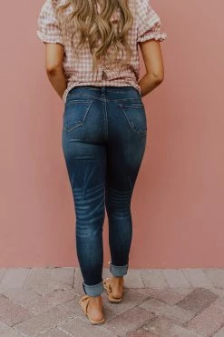 Denim Lounge BOTTOMS THE ROSE BASIC SKINNY JEAN IN DARK DENIM