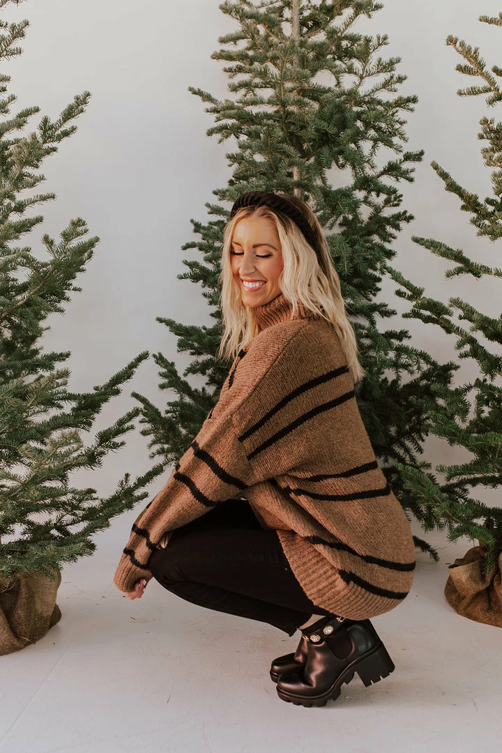 Lumiere TOPS THE GINGERBREAD LANE SWEATER IN BROWN 3 Lumiere TOPS THE GINGERBREAD LANE SWEATER IN BROWN