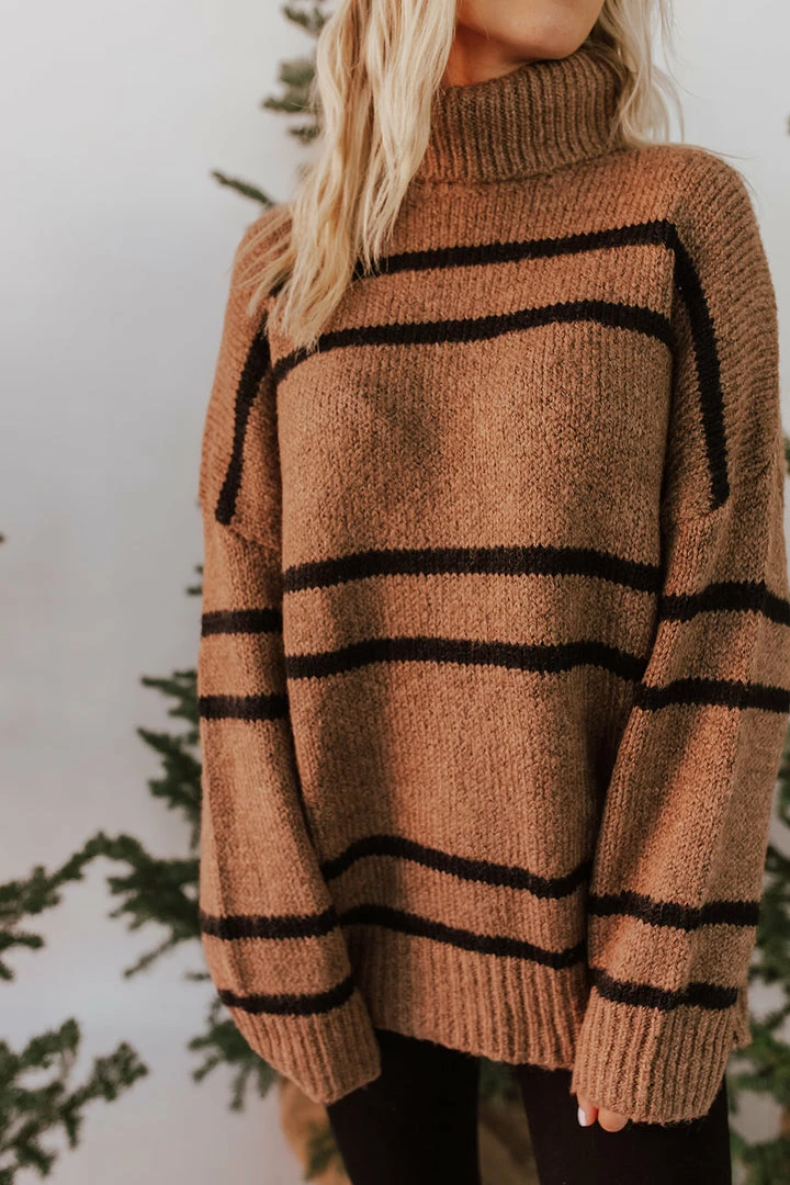 Lumiere TOPS THE GINGERBREAD LANE SWEATER IN BROWN 2 Lumiere TOPS THE GINGERBREAD LANE SWEATER IN BROWN