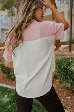 HOPELY THE LETTY BUTTON DOWN SHIRT IN LILAC