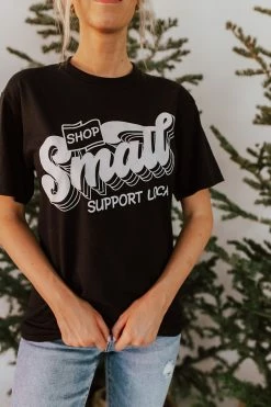 THE PINK DESERT SHOP SMALL TEE IN BLACK PD EXCLUSIVES