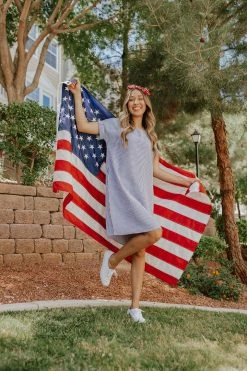 Bombom THE BARRETT GINGHAM DRESS IN NAVY