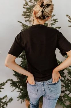 THE PINK DESERT SHOP SMALL TEE IN BLACK PD EXCLUSIVES