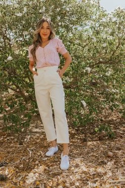 Cozy Casual TOPS THE PRETTY IN PINK BUTTON DOWN TOP IN FLORAL