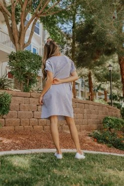 Bombom THE BARRETT GINGHAM DRESS IN NAVY