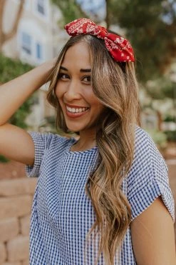 Bombom THE BARRETT GINGHAM DRESS IN NAVY