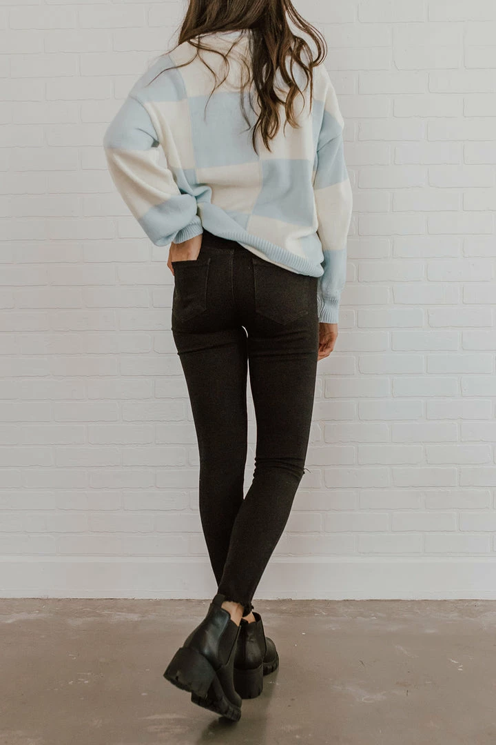 Eunina BOTTOMS THE SKINNY KNEE SLIT JEANS IN BLACK 6 Eunina BOTTOMS THE SKINNY KNEE SLIT JEANS IN BLACK