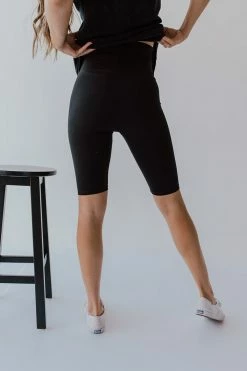 Hyfve THE BLAKE BIKER SHORTS IN BLACK