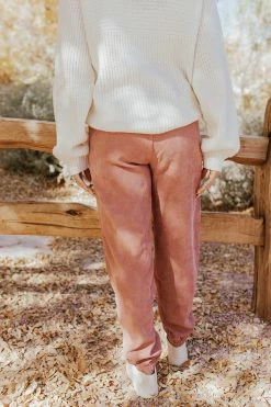 Wishlist THE CHRISTINE CORDUROY JOGGER IN CLAY