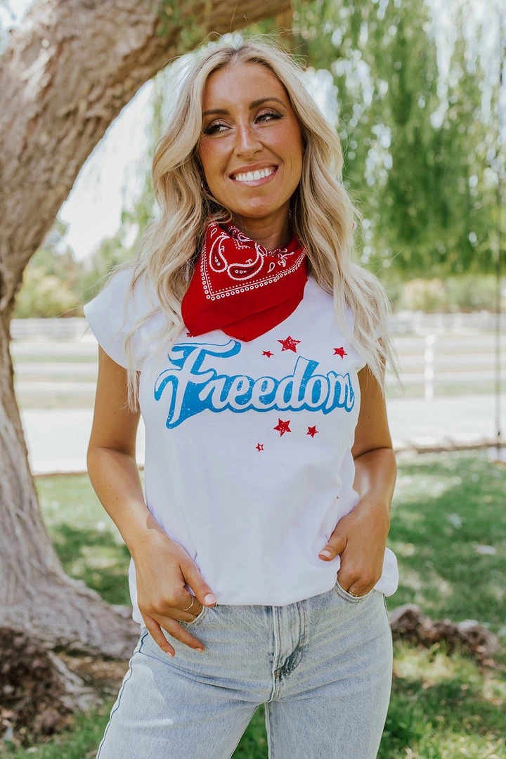 Ninexis THE FREEDOM GRAPHIC TEE IN WHITE 1 Ninexis THE FREEDOM GRAPHIC TEE IN WHITE