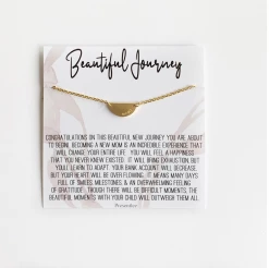 Presentlee THE MAMA HALF MOON NECKLACE IN GOLD ACCESSORIES