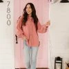 Blue B THE LOVE YOURSELF SHACKET IN BLUSH PINK TOPS