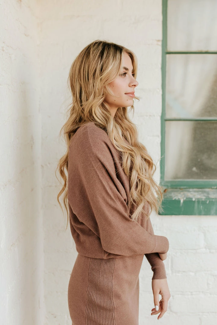 Staccato THE CAMILLE LONG SLEEVE DRESS IN CAPPUCCINO DRESSES 3 Staccato THE CAMILLE LONG SLEEVE DRESS IN CAPPUCCINO DRESSES