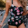 SWIM ELEVATED PEPLUM TANKINI IN LE FLEUR BY PINK DESERT
