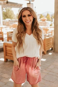 Treasure THE LAID BACK LOUNGE SHORTS IN DUSTY ROSE BOTTOMS 8 Treasure THE LAID BACK LOUNGE SHORTS IN DUSTY ROSE BOTTOMS