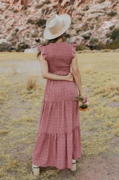 SungLight DRESSES THE MATCH MAKER MAXI DRESS IN DUSTY ROSE