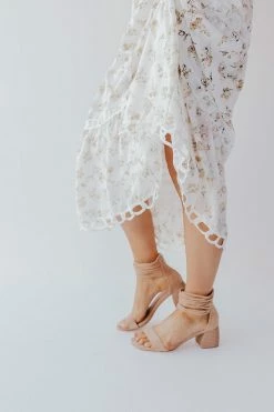 Oasis Society SHOES THE ELOISE ANKLE STRAP HEELS IN NUDE