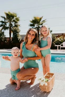 BOYS EUROPEAN CUT SWIM SHORT IN CIAO! POLKA DOT BY PINK DESERT 15 BOYS EUROPEAN CUT SWIM SHORT IN CIAO! POLKA DOT BY PINK DESERT