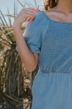 Hayden Los Angeles THE WHERE ROSEMARY GOES JUMPSUIT IN CHAMBRAY DENIM