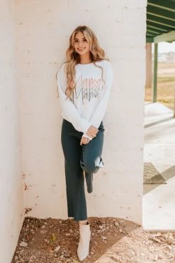 Wishlist BOTTOMS THE MIDNIGHT BREEZE RIBBED PANTS IN SLATE BLUE