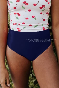 PINK DESERT VINTAGE HIGH WAIST SWIM BOTTOM IN INDIGO 10 PINK DESERT VINTAGE HIGH WAIST SWIM BOTTOM IN INDIGO