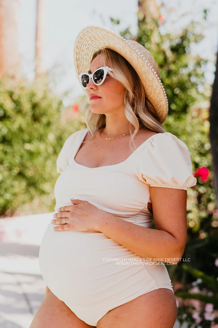 PUFF SLEEVE ONE PIECE IN RIBBED PINA COLADA BY SASSY RED LIPSTICK X PINK DESERT SWIM 5 PUFF SLEEVE ONE PIECE IN RIBBED PINA COLADA BY SASSY RED LIPSTICK X PINK DESERT SWIM