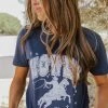 Honestee THE HOWDY GRAPHIC TEE IN NAVY