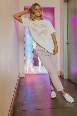 Le Lis BOTTOMS THE LET'S LOUNGE AROUND PANTS IN LAVENDER