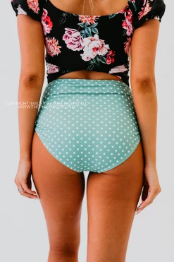 HIGH WAIST TIE FRONT SWIM BOTTOMS IN CIAO! POLKA DOT BY PINK DESERT 5 HIGH WAIST TIE FRONT SWIM BOTTOMS IN CIAO! POLKA DOT BY PINK DESERT