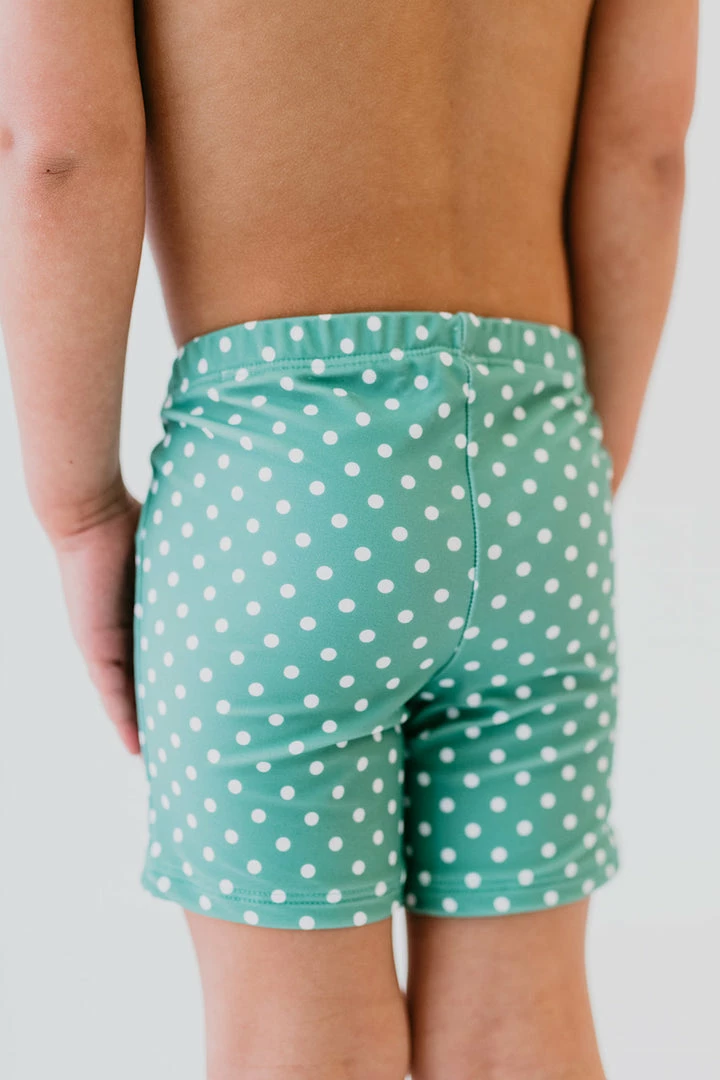BOYS EUROPEAN CUT SWIM SHORT IN CIAO! POLKA DOT BY PINK DESERT 9 BOYS EUROPEAN CUT SWIM SHORT IN CIAO! POLKA DOT BY PINK DESERT