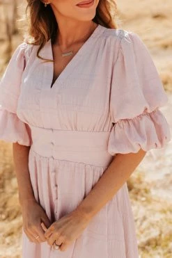 See And Be Seen THE BLOW A KISS DRESS IN BLUSH