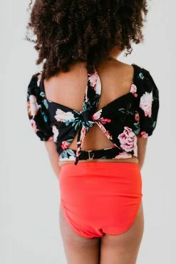 GIRLS SWIM BOTTOM IN BISOU RASPBERRY BY PINK DESERT