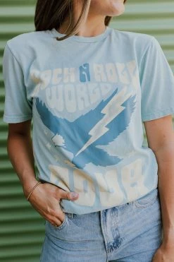 Lotus Fashion THE WORLD TOUR EAGLE TEE IN MINT TOPS