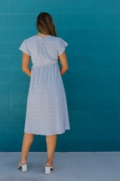 See And Be Seen THE BETH MIDI DRESS IN BLUE DRESSES