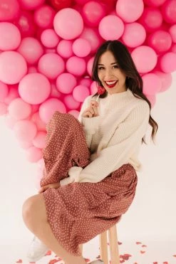 THE PINK DESERT PIPPIN POLKA DOT SKIRT IN MAUVE SKIRTS