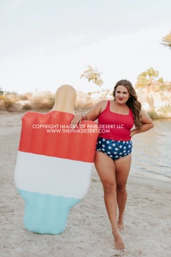 PINK DESERT MINI RUFFLE CROP PEPLUM SWIM TOP IN CHERRY RED